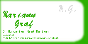 mariann graf business card